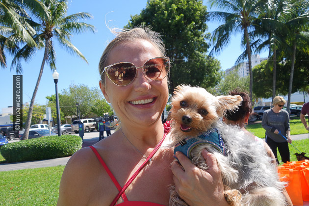Woman and yorkie