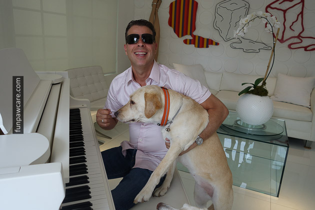 David New & Service Dog Saphy Playing the Piano
