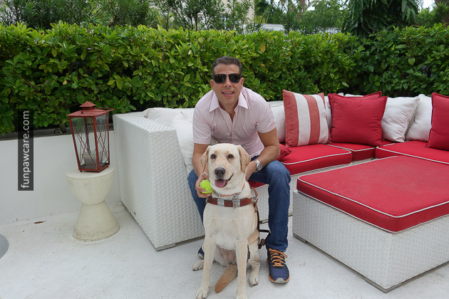 David New & Guide Dog Saphi
