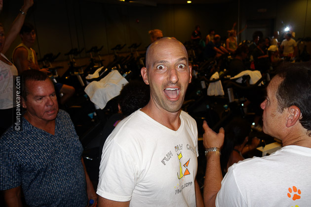 Russell Hartstein and Steve Guttenberg about to ride for charity