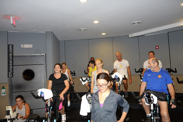 Russell Hartstein and Steve Guttenberg at flywheel