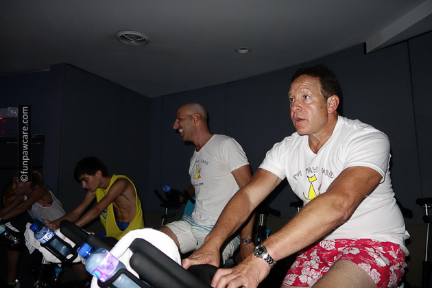 Russell Hartstein and Steve Guttenberg spinning