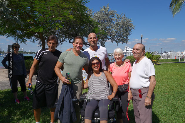 Russell Hartstein and Steve Guttenberg and friends in miami beach