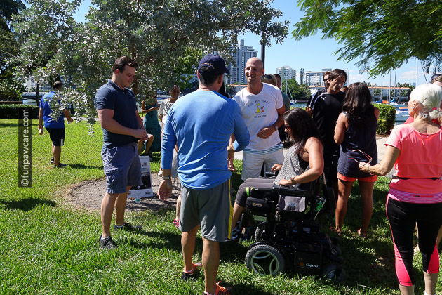 Miami Mayor Philip Levine and Russell Hartstein in park 