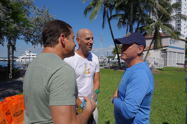 Russell Hartstein and Steve Guttenberg and Mayor Philip Levine
