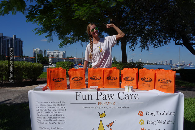 Fun Paw Care booth in Miami on water