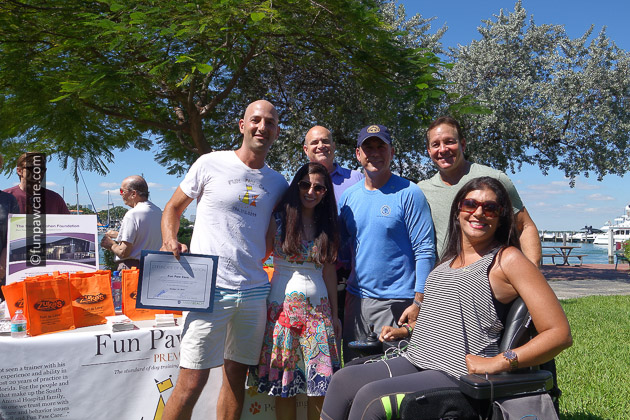 Russell Hartstein receiving award from Steve Guttenberg, mayor and commissioners of miami beach 