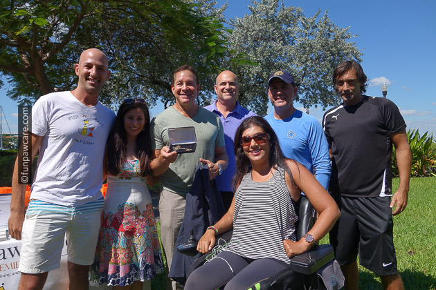 Fun Paw Care, Steve Guttenberg and miami politicians accepting award for service dog training