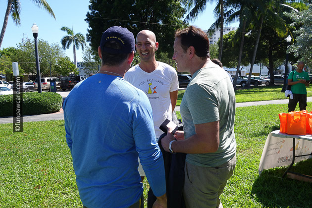 Russell Hartstein and Steve Guttenberg and Philip Levine miami beach