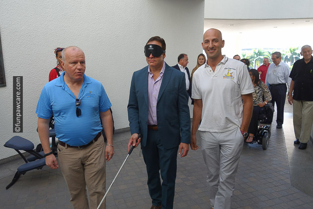 Steve Guttenberg and Russell Hartstein walking