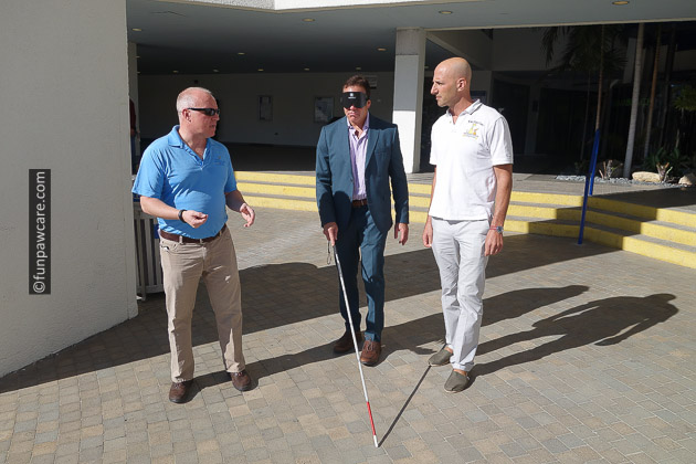 Steve Guttenberg, Russell Hartstein receive excellent guidance from Lighthouse for the blind 
